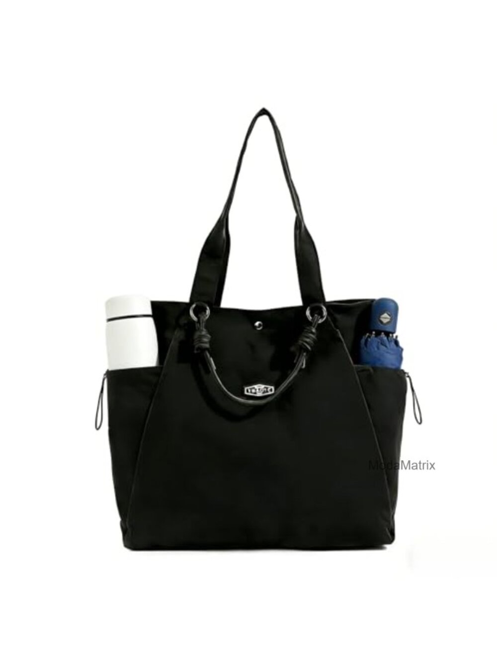 Unisex Lightweight Nylon Tote Bag 17.6L Water Resistant with Laptop Compartment